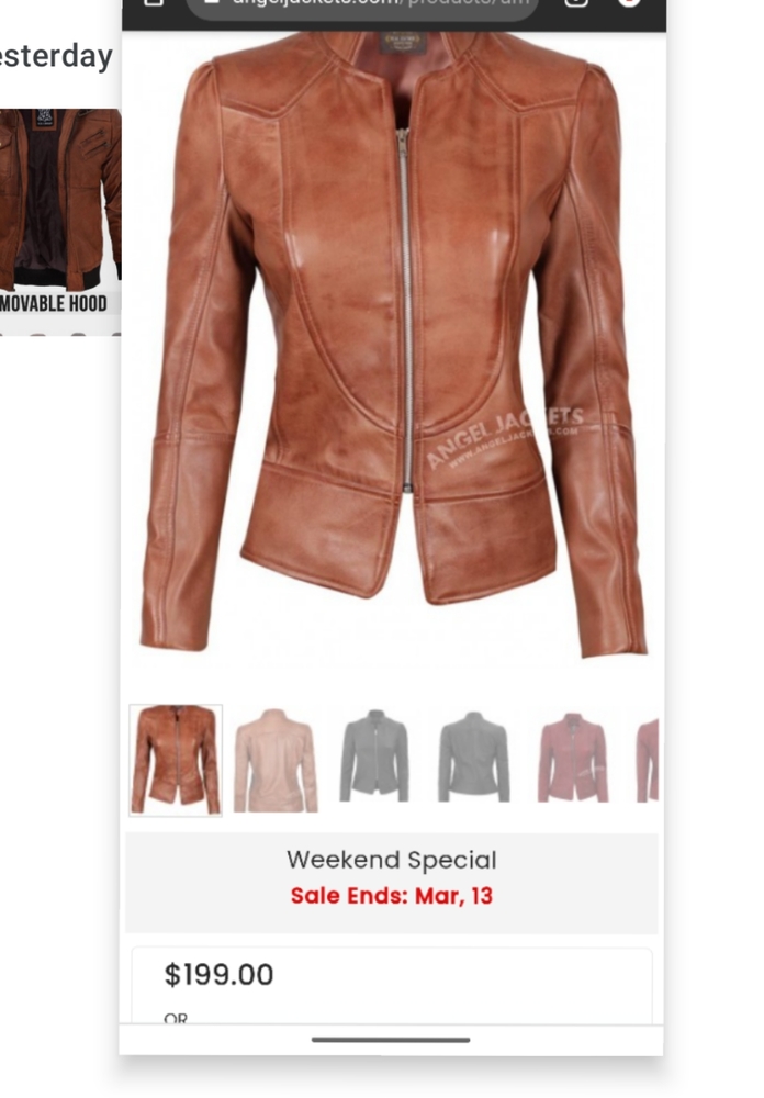 Women's leather jacket